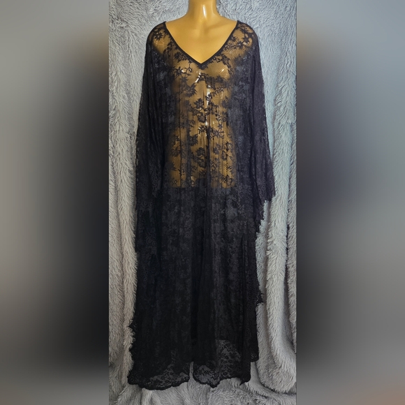 Other - Black Lace Sheer Cover Up